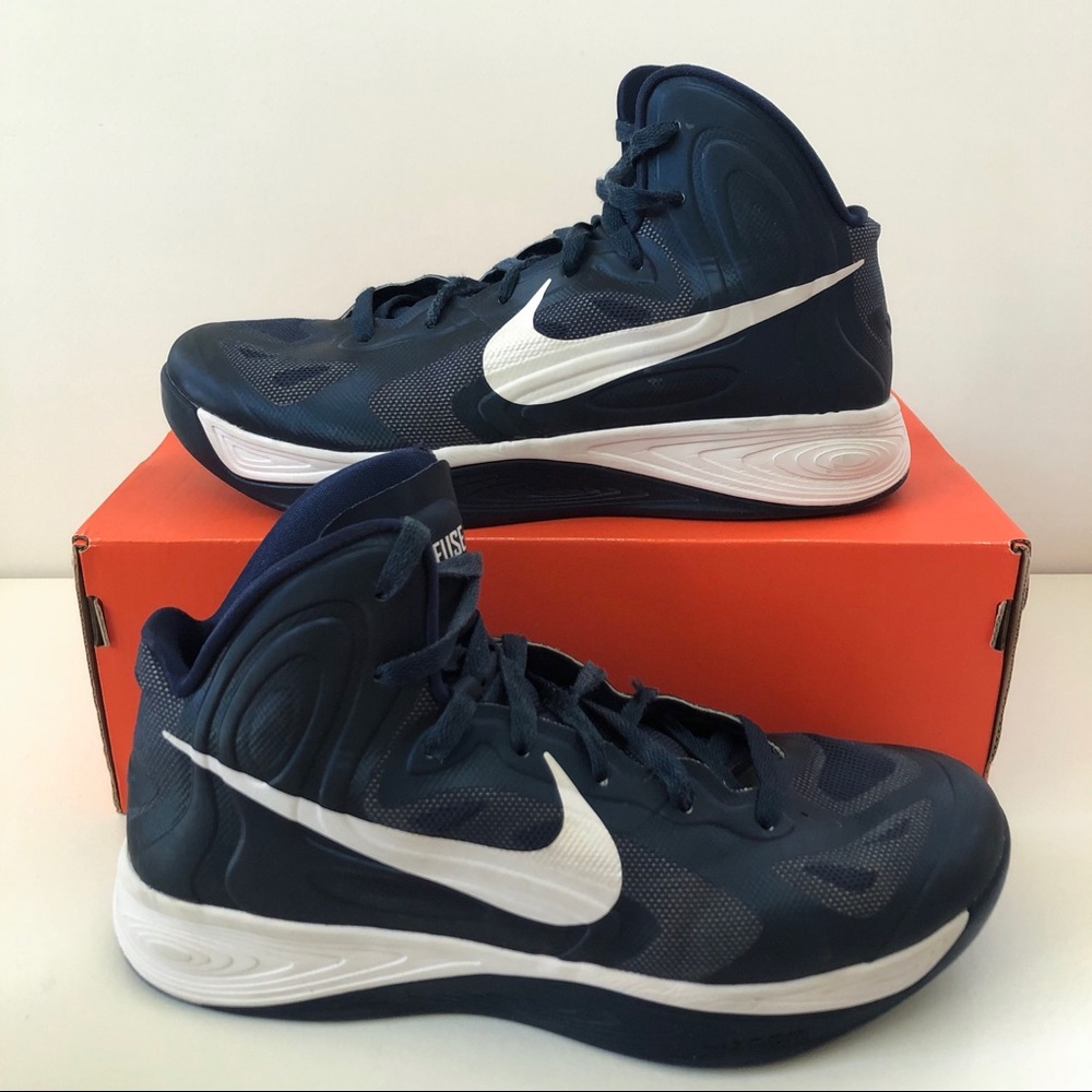 Nike Hyperfuse Basketball Navy Blue Sneakers